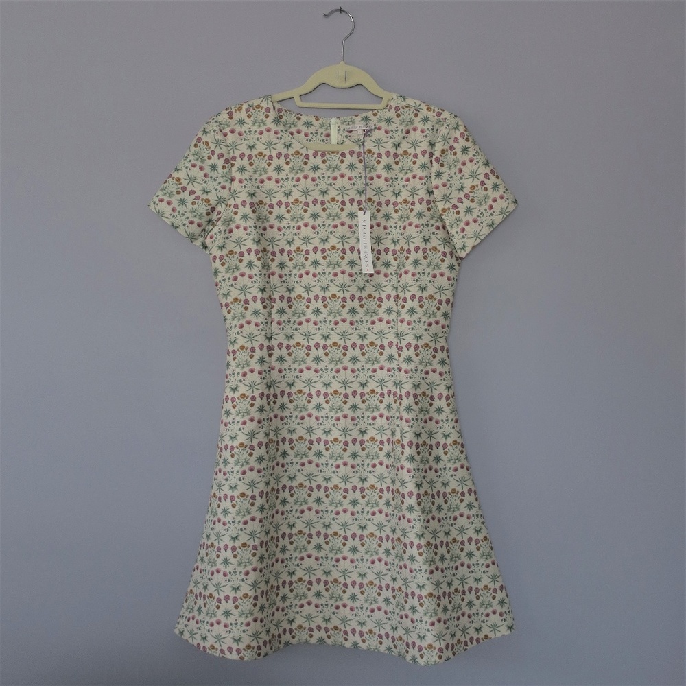 NWT Maggie Frances Silk and Wool Fit Flare Dress